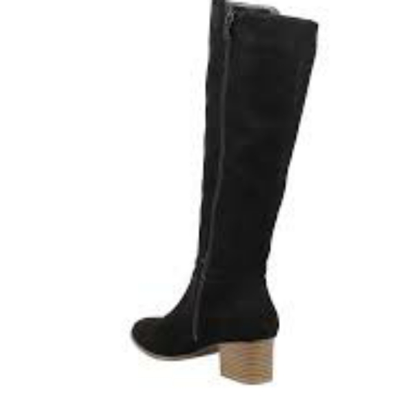 Style & Co Faux Suede Boots - Black - Picture 2 of 6